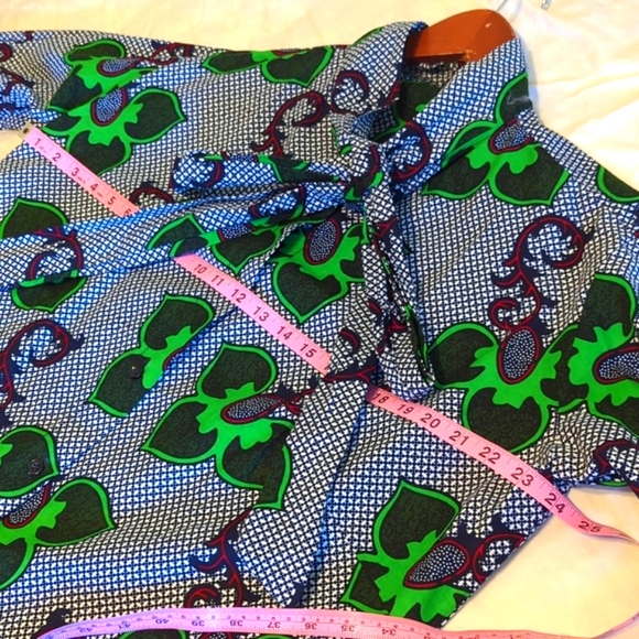 Wax African fabric blouse L or XL - Picture 3 of 7